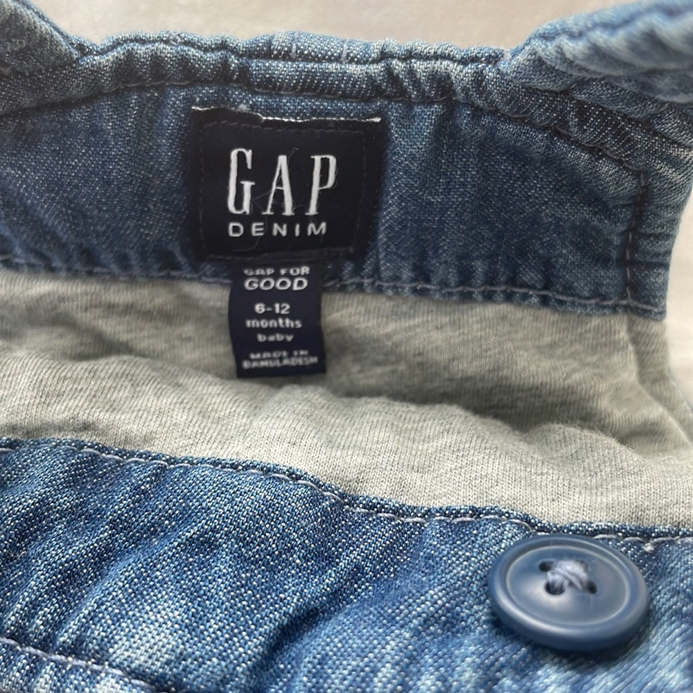 Baby GAP denim overalls- unisex. - Picture 3 of 7